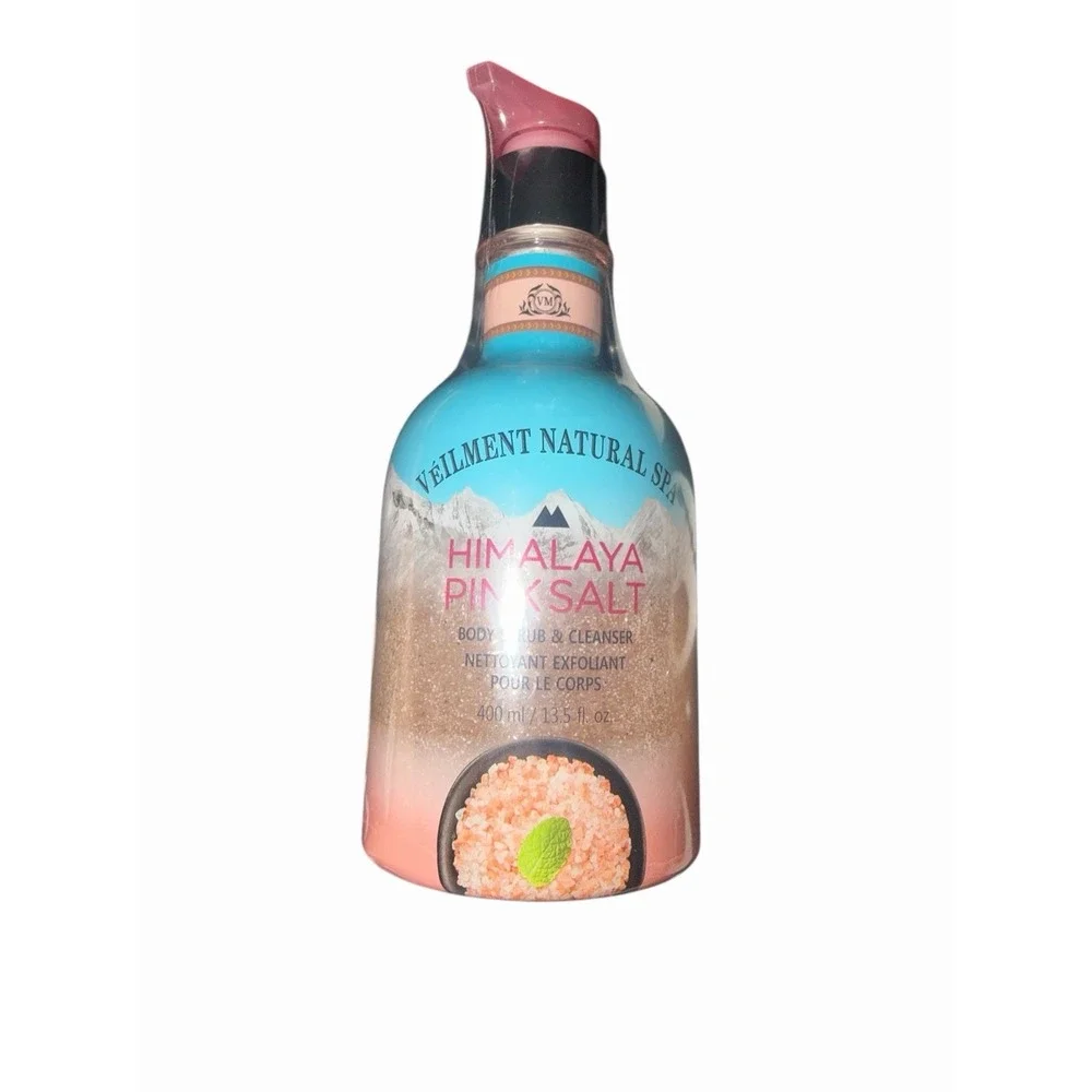 Vellment Natural Spa Himalaya Pink Salt Body Scrub & Cleanser- NEW. 400ml